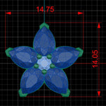 Load image into Gallery viewer, Garden Grace: Pear Cut Green Emerald Floral Style Earrings.