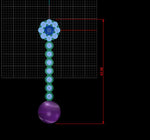 Load image into Gallery viewer, Ivory & Gold Harmony: Pearl Drop Earrings with Yellow and White Moissanite Accent.