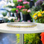 Load image into Gallery viewer, Round Citrine Tennis Bracelet with 5.0ct Yellow Elegance