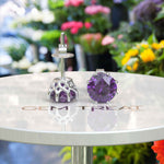 Load image into Gallery viewer, Violet Radiance: Timeless Amethyst Round Stud Earrings.