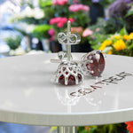 Load image into Gallery viewer, Deep Red Allure: Silver Earrings with Round Garnet Studs for Daily Charm
