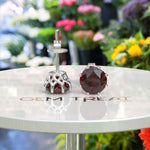Load image into Gallery viewer, Deep Red Allure: Silver Earrings with Round Garnet Studs for Daily Charm