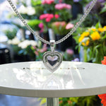 Load image into Gallery viewer, Whisper of Love: Alexandrite Heart Pendant Necklace with Glistening Moissanite Halo