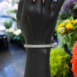 Load image into Gallery viewer, Radiant Elegance: 12.0ct White Moissanite Tennis Bracelet, Round Cut Splendor