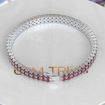 Load image into Gallery viewer, Regal Radiance: 12.0ct Ruby Tennis Bracelet Elegance