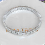 Load image into Gallery viewer, Radiant Elegance: 12.0ct White Moissanite Tennis Bracelet, Round Cut Splendor