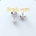 Load image into Gallery viewer, Gentle Radiance: Classic Round Rose Quartz Earrings in Bezel Setting.