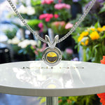 Load image into Gallery viewer, Sun-Kissed Glow of Bezel-Set Round Citrine Solitaire Pendant Necklace