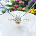 Load image into Gallery viewer, Sun-Kissed Glow of Bezel-Set Round Citrine Solitaire Pendant Necklace