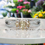 Load image into Gallery viewer, Elegant Oval Cut Champagne Moissanite Engagement Ring - Timeless Love