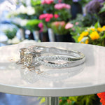 Load image into Gallery viewer, Elegant Oval Cut Champagne Moissanite Engagement Ring - Timeless Love