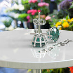 Load image into Gallery viewer, Forest Hue: Classic Emerald Earrings, Round Green Studs.