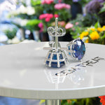 Load image into Gallery viewer, Enigmatic Blues: Timeless Elegance with Classic Round London Blue Topaz Stud Earrings