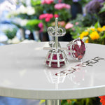 Load image into Gallery viewer, Eternal Flame: Classic Round Ruby Stud Earrings for Timeless Elegance.