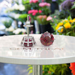 Load image into Gallery viewer, Eternal Flame: Classic Round Ruby Stud Earrings for Timeless Elegance.