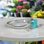 Load image into Gallery viewer, Azure Skies Captured: Radiant Oval Turquoise Ring Exuding Natural Beauty