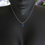 Load image into Gallery viewer, Blue Mystic: Unveiling the Oval Cut London Blue Topaz Solitaire Pendant Necklace Elegance
