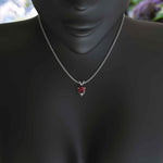 Load image into Gallery viewer, Vivid Radiance: A Captivating Oval Ruby Solitaire Pendant Necklace, A Celebration of Color