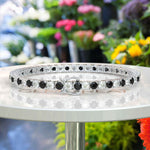 Load image into Gallery viewer, Contrast Charm: Round Black Onyx & Moissanite Sparkle Tennis Bracelet