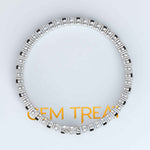 Load image into Gallery viewer, Contrast Charm: Round Black Onyx & Moissanite Sparkle Tennis Bracelet