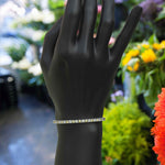 Load image into Gallery viewer, Dual Radiance: Exquisite Yellow and White Moissanite Tennis Bracelet Beauty