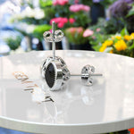 Load image into Gallery viewer, Midnight Muse: Round Black Onyx Bezel Set Stud Earrings with Filigree Halo.