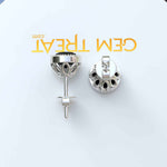 Load image into Gallery viewer, Midnight Muse: Round Black Onyx Bezel Set Stud Earrings with Filigree Halo.