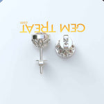 Load image into Gallery viewer, Blush of Dawn: Round Morganite Captured in Bezel Setting Stud Earrings