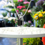 Load image into Gallery viewer, Discover Luxury with Asscher Cut Black Onyx Solitaire Pendant Necklace Elegance