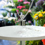 Load image into Gallery viewer, Discover Luxury with Asscher Cut Black Onyx Solitaire Pendant Necklace Elegance