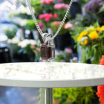 Load image into Gallery viewer, Asscher Cut Garnet Pendant Necklace, A Burgundy Treasure Solitaire