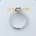 Load image into Gallery viewer, Sleek Oval Cut Gray Moissanite Engagement Ring - Modern Elegance