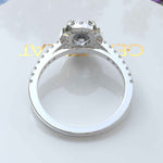 Load image into Gallery viewer, Sleek Oval Cut Gray Moissanite Engagement Ring - Modern Elegance