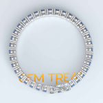 Load image into Gallery viewer, Lustrous Waves: A 16.0ct, 5.0mm Blue Moissanite Tennis Bracelet Marvel