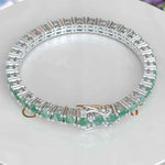Load image into Gallery viewer, Nature's Elegance: A Stunning Tennis Bracelet with 16.0ct Round Moss Agate