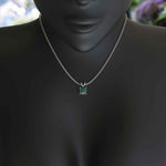 Load image into Gallery viewer, A Fusion of Nature and Luxury: Cushion Cut Moss Agate Solitaire Pendant Necklace