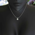 Load image into Gallery viewer, Crystal Clarity: Cushion Cut White Moissanite Solitaire Pendant Necklace, Mirror to the Soul