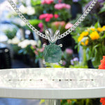 Load image into Gallery viewer, A Fusion of Nature and Luxury: Cushion Cut Moss Agate Solitaire Pendant Necklace