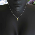 Load image into Gallery viewer, Golden Glimpse: Pear Cut Yellow Moissanite Solitaire Pendant Necklace, Radiance Reimagined