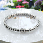 Load image into Gallery viewer, Ethereal Night: Captivating Black Onyx Tennis Bracelet Adornment