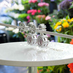 Load image into Gallery viewer, Pink Harmony: Smooth Round Rose Quartz Drop Earrings