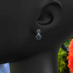 Load image into Gallery viewer, Mesmerizing Hues: Round Alexandrite Dangle Earrings.