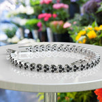 Load image into Gallery viewer, Vintage Inspired Black Onyx Chain Bracelet with Detailed Craftsmanship