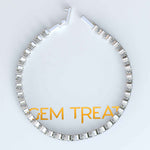 Load image into Gallery viewer, Gleaming Waves: A Symphony of Blue Moissanite on Chain Bracelet