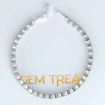 Load image into Gallery viewer, Glistening Sea: Cyan Moissanite Chain Bracelet Splendor