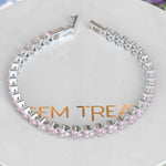Load image into Gallery viewer, Pink Hues of Elegance: Unveiling the Rose Quartz Chain Bracelet