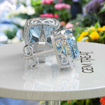 Load image into Gallery viewer, Crystal Marine Majesty: Aquamarine Cushion Stud Earrings with Moissanite Halo Sparkle
