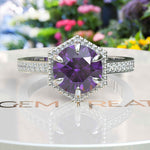 Load image into Gallery viewer, A Whisper of Elegance: Round Amethyst Engagement Ring in Silver