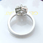 Load image into Gallery viewer, Elegant Round Colorless Moissanite Ring, Spotlighted by a Delicate Miligrain Halo