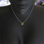 Load image into Gallery viewer, Vivid Splendor: Captivating Round Peridot Solitaire Pendant Necklace, Pure Elegance